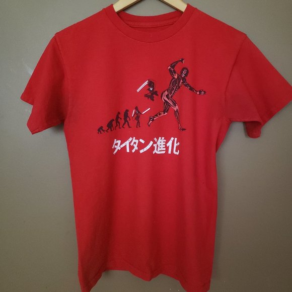 Anime Attack on Titan Evolution/Transformation Red Tee Size Small - Used - Picture 7 of 7
